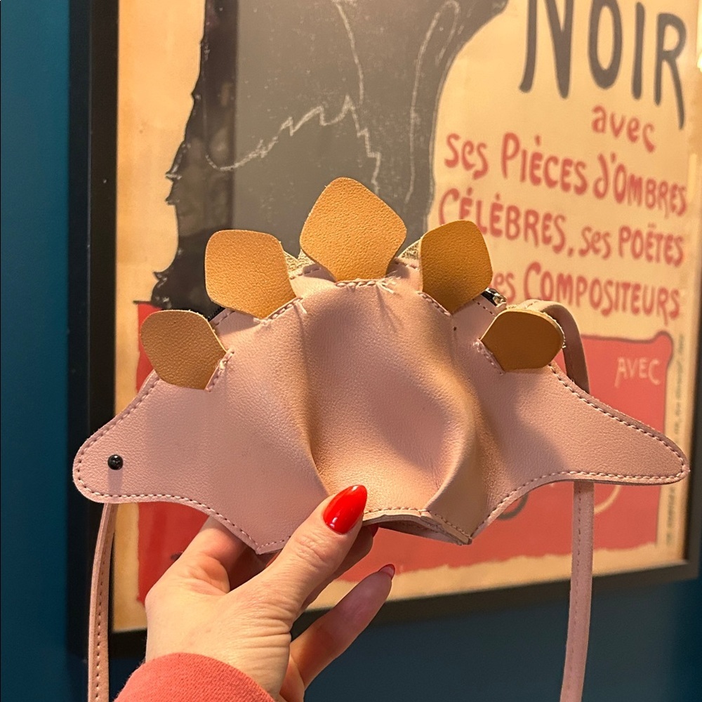 Mini Dinosaur Purse | Blush Pink Novelty Crossbody Bag
